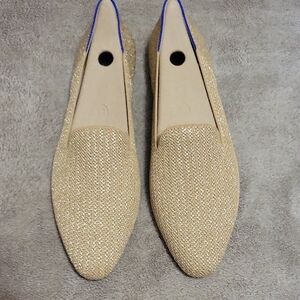 Rothy's Gold Stripe Almond Loafer - New Condition